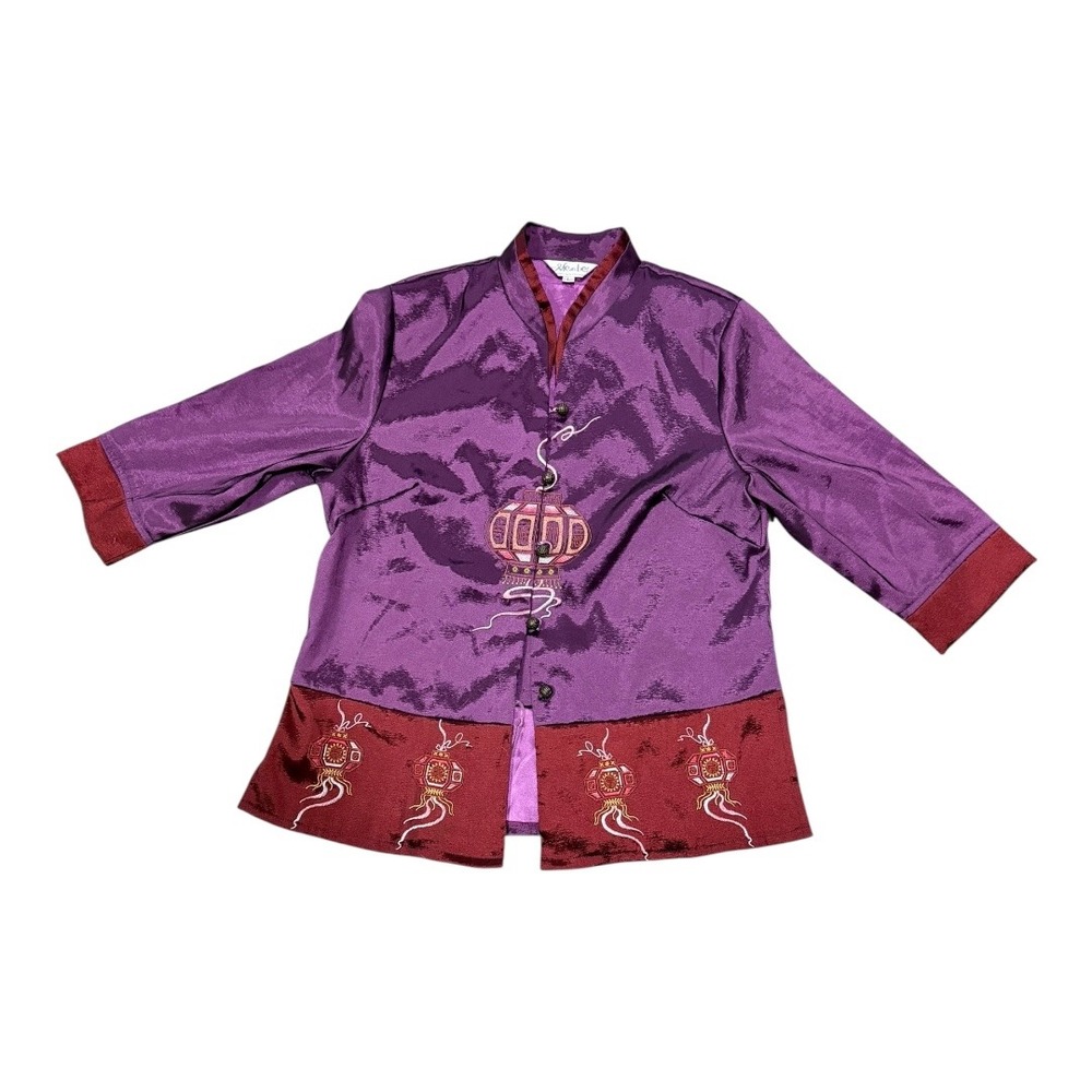 Vintage embroidered Traditional Asian Jacket size L from Malaysia lantern